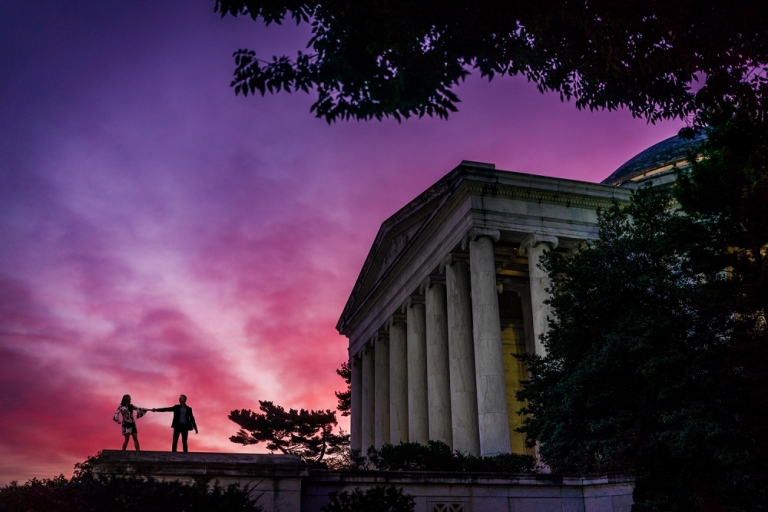 Wendy and Anthony’s Washington DC Jefferson Memorial Engagement Session